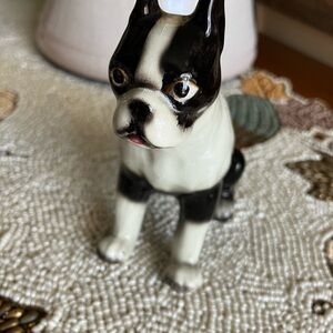CUTE BLACK WHITE PUP FIGURINE jAPAN.